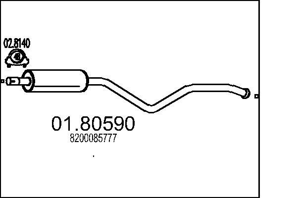 MTS 01.80590: Toba esapament intermediara 1780mm