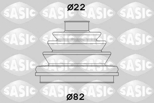 SASIC 9004607: Kaitsekummikomplekt, veovõll Esisild
