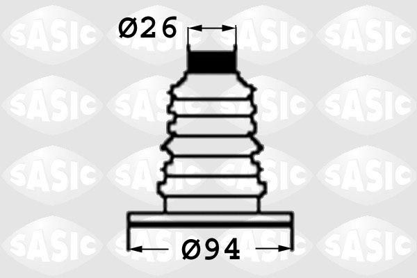 SASIC 9004718: Kaitsekummikomplekt, veovõll kastipoolselt, Termoplast