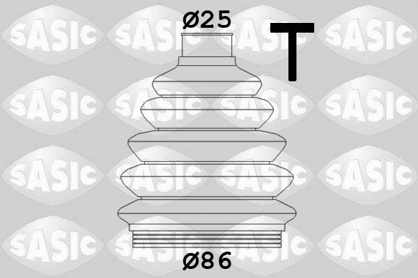 SASIC 9004719: Kaitsekummikomplekt, veovõll rattapool, Termoplast