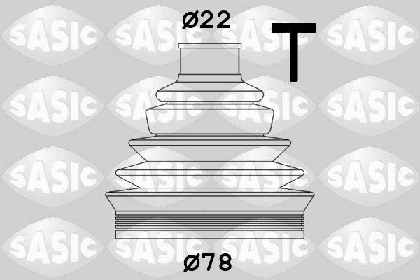 SASIC 9004722: Kaitsekummikomplekt, veovõll rattapool, Termoplast
