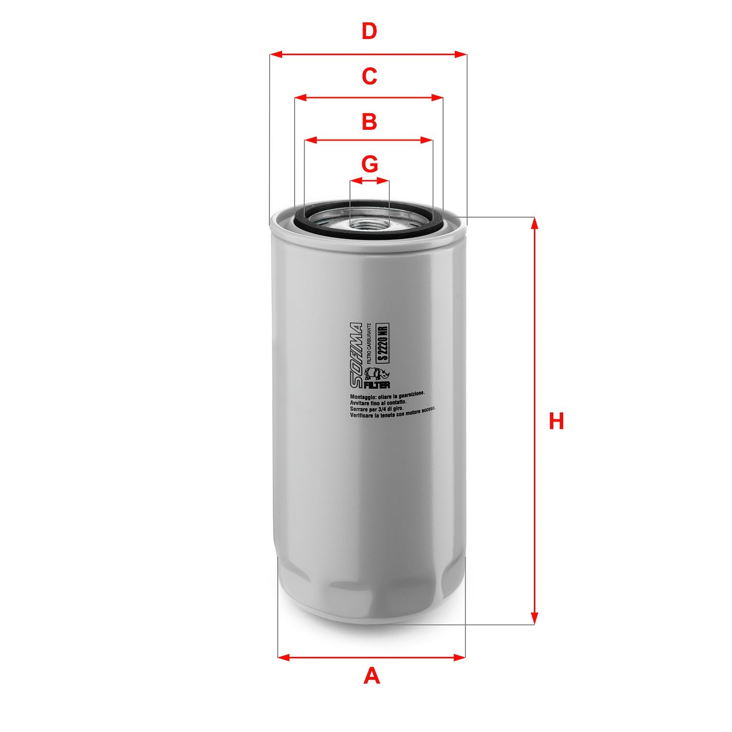 SOFIMA S 2220 NR: Kütusefilter
