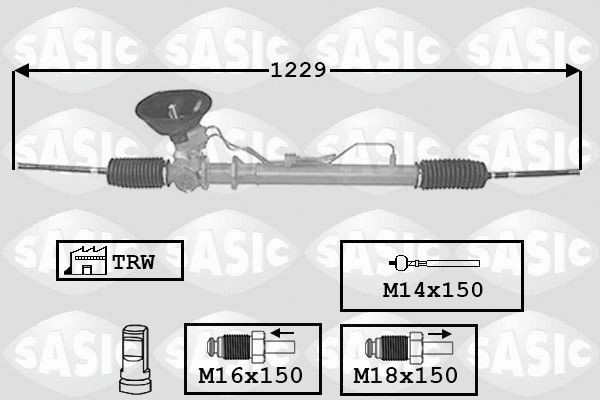 SASIC 7174001: Κρεμαγιέρα με αξονική άρθρωση, χωρίς σφαιρικούς συνδέσμους