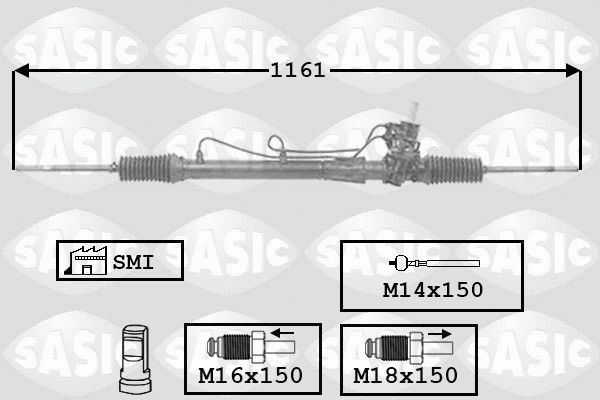 SASIC 7174006: Prevodka riadenia s axialnym klbom, bez guloveho capu