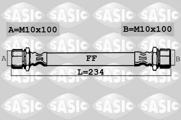 SASIC SBH6366: Pidurivoolik Tagasild, paremal, 234mm
