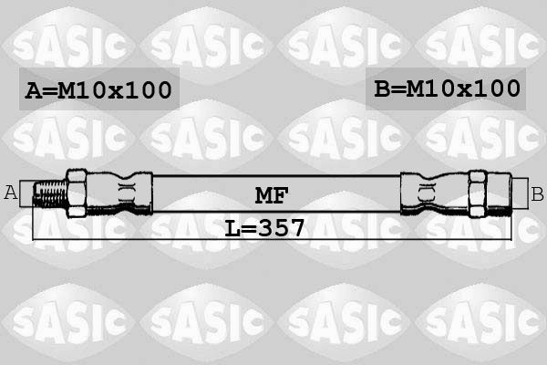 SASIC SBH6273: Stabdžių žarnelė priekinė ašis, 357mm