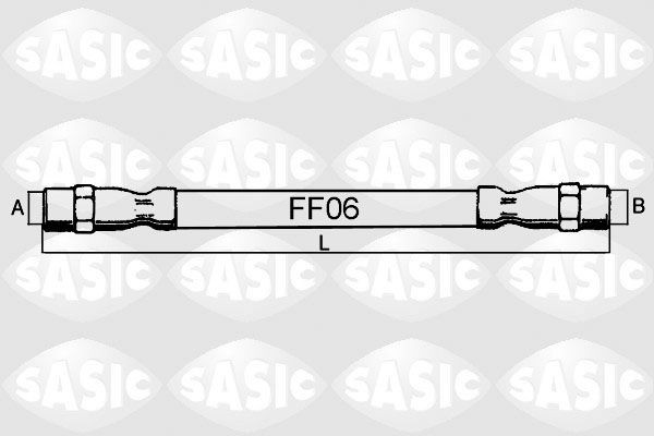 SASIC SBH6281: Pidurivoolik Tagasild, 225mm