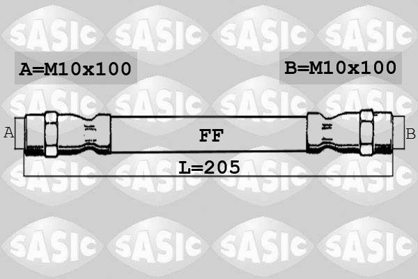 SASIC SBH6377: Pidurivoolik Tagasild, 205mm