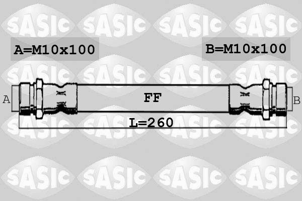 SASIC SBH0165: Pidurivoolik Tagasild, 260mm
