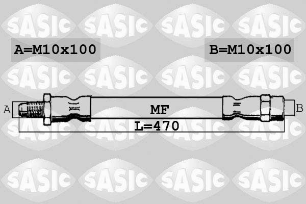 SASIC SBH0180: Pidurivoolik Esisild, paremal, 470mm