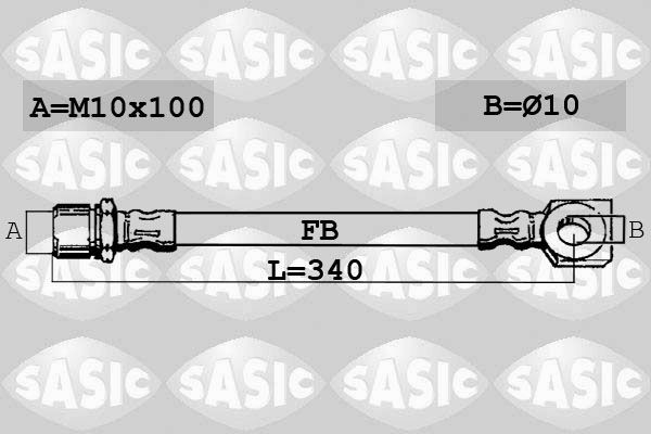 SASIC SBH6363: Pidurivoolik Esisild, paremal, 340mm