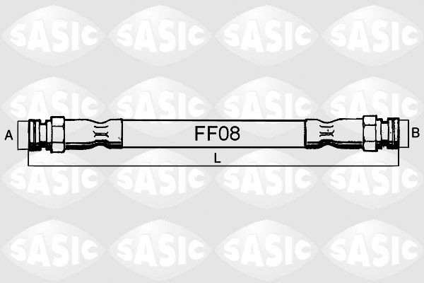 SASIC SBH6315: Bremseslange framaksel