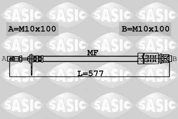 SASIC 6600005: Pidurivoolik esisild vasakul, 577mm