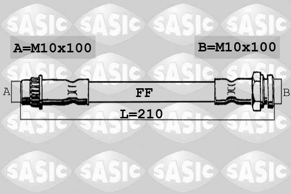 SASIC 6600012: Pidurivoolik Tagasild, paremal, 210mm