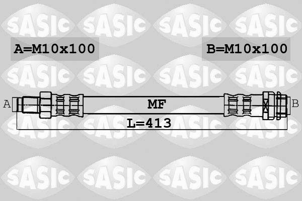 SASIC 6606007: Pidurivoolik Esisild, paremal, 413mm