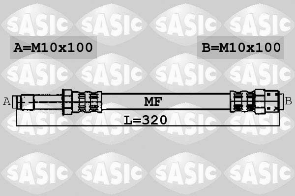 SASIC 6606019: Pidurivoolik Tagasild, paremal, 320mm