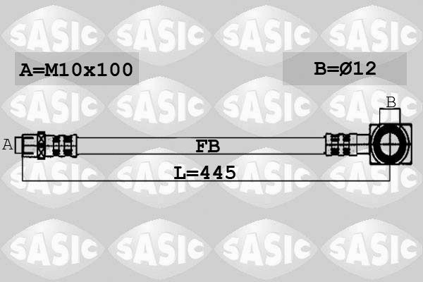 SASIC 6606020: Pidurivoolik Tagasild, 445mm