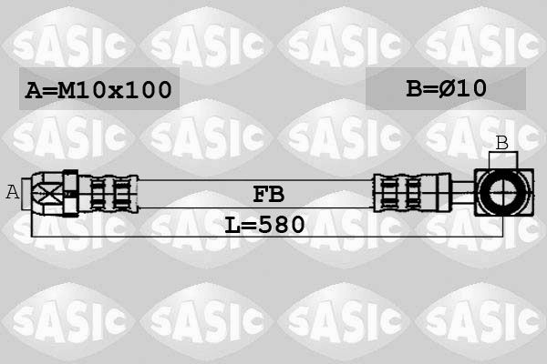 SASIC 6606021: Pidurivoolik Esisild, 580mm