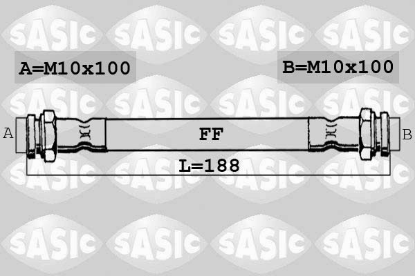 SASIC 6606028: Pidurivoolik Tagasild, paremal, 188mm