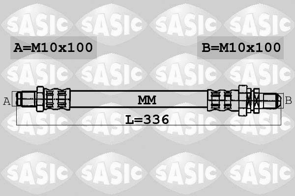 SASIC 6606029: Pidurivoolik Tagasild, paremal, 336mm