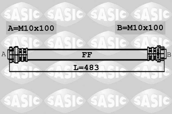 SASIC 6606030: Pidurivoolik Esisild, paremal, 483mm