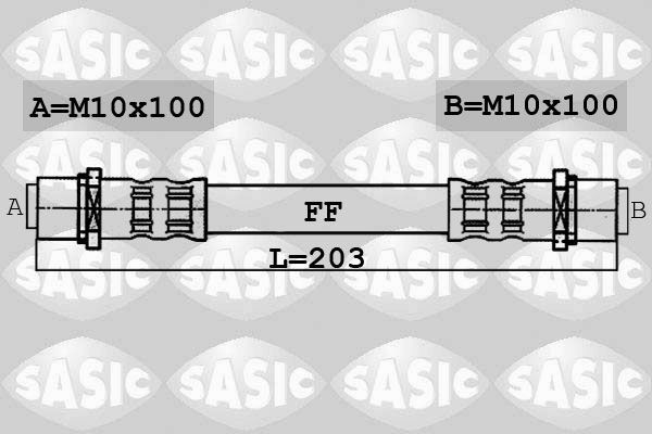 SASIC 6606060: Pidurivoolik Tagasild, paremal, 203mm