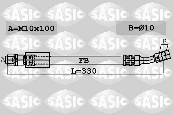 SASIC 6606084: Pidurivoolik Tagasild, paremal, 330mm