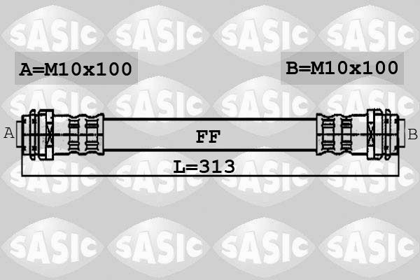 SASIC 6606086: Pidurivoolik Tagasild, paremal, 313mm