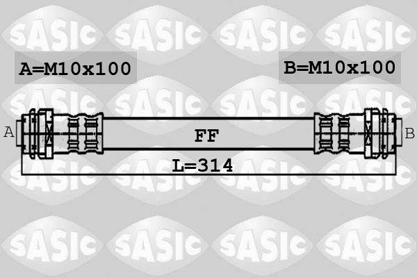 SASIC 6606087: Pidurivoolik Tagasild, paremal, 314mm