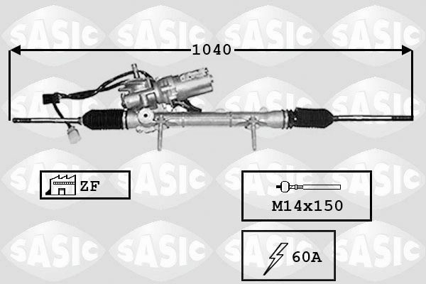 SASIC 7170029: Κρεμαγιέρα με αξονική άρθρωση, χωρίς σφαιρικούς συνδέσμους