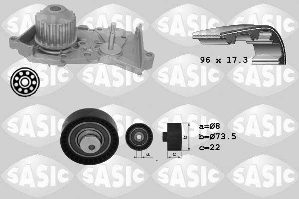 SASIC 3904026: Veepump + hammasrihmakomplekt