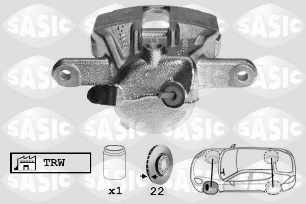 SASIC 6504010: Pidurisadul esisild vasakul