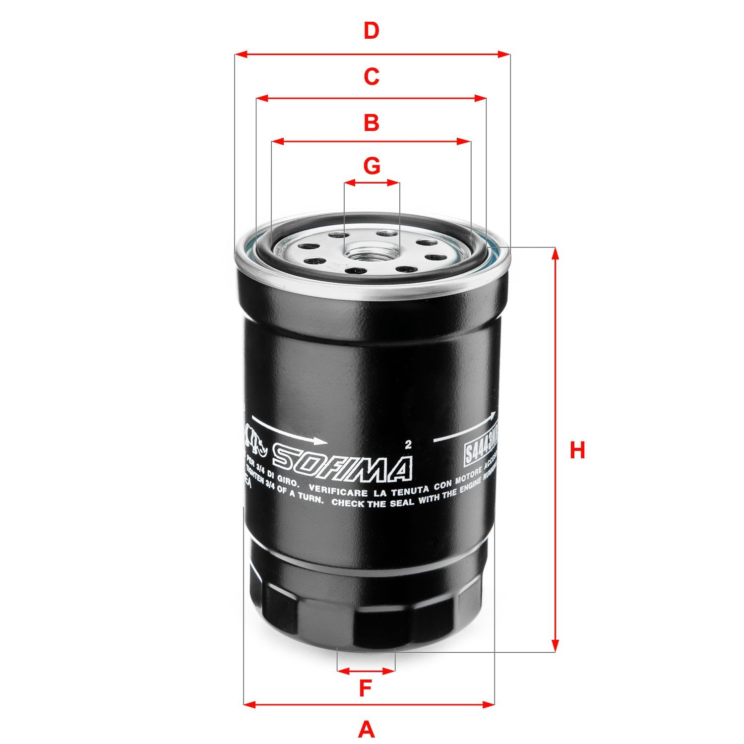 SOFIMA S 4443 NR: Kütusefilter
