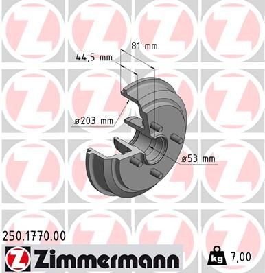ZIMMERMANN 250.1770.00: Piduritrummel 243mm