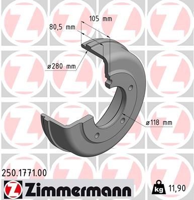 ZIMMERMANN 250.1771.00: Piduritrummel 314mm