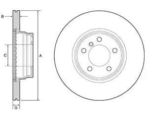 DELPHI BG4458C: Piduriketas Ø: 330mm, õhutusega, Ø: 330mm, kaetud