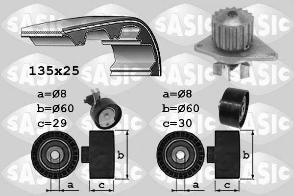 SASIC 3900032: Veepump + hammasrihmakomplekt