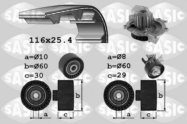 SASIC 3900035: Veepump + hammasrihmakomplekt