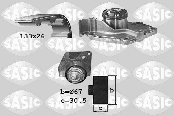 SASIC 3904030: Veepump + hammasrihmakomplekt