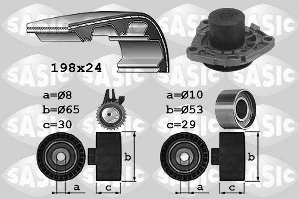 SASIC 3906031: Veepump + hammasrihmakomplekt