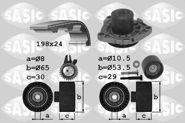 SASIC 3906033: Veepump + hammasrihmakomplekt