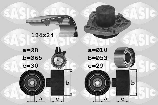 SASIC 3906034: Veepump + hammasrihmakomplekt