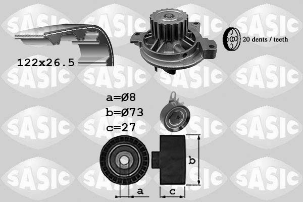 SASIC 3906050: Veepump + hammasrihmakomplekt