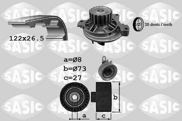 SASIC 3906051: Veepump + hammasrihmakomplekt