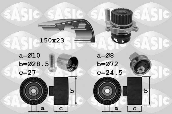 SASIC 3906063: Veepump + hammasrihmakomplekt