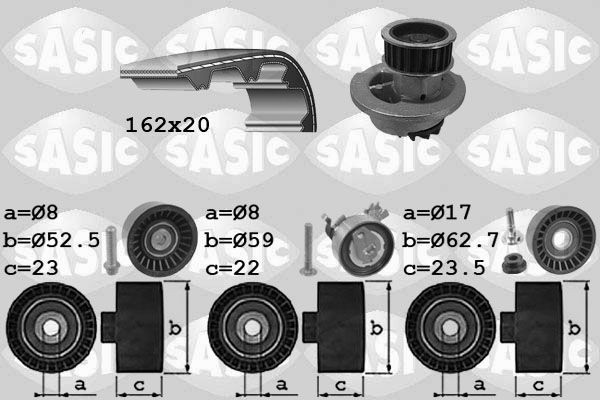 SASIC 3906072: Veepump + hammasrihmakomplekt
