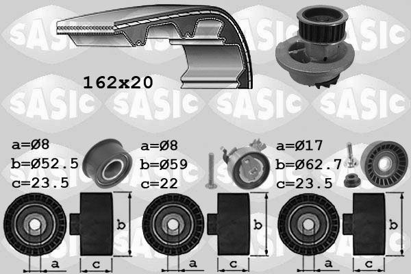 SASIC 3906073: Veepump + hammasrihmakomplekt