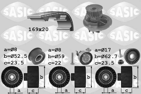 SASIC 3906074: Veepump + hammasrihmakomplekt