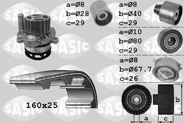SASIC 3906078: Veepump + hammasrihmakomplekt
