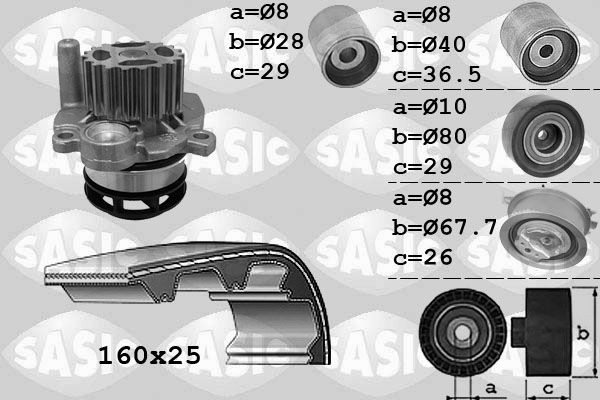 SASIC 3906079: Veepump + hammasrihmakomplekt